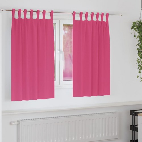 Mørklægningsgardiner med gardiner Bright Pink Polyester