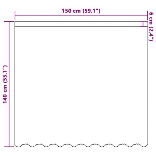 Gardiner med gardiner Hvid 500x100cm Polyester