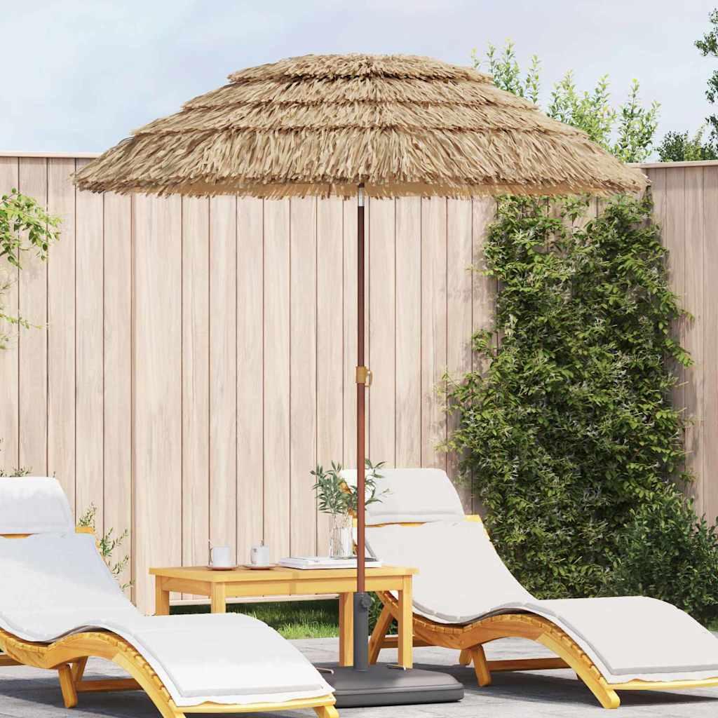 Strand Parasol Brun Ø 160 x 196 cm Stål