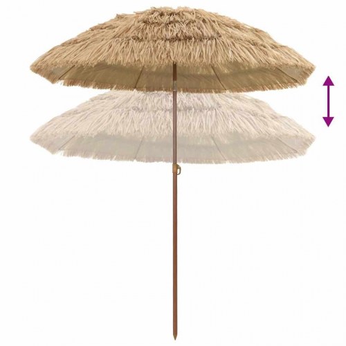 Strand Parasol Brun Ø 160 x 196 cm Stål