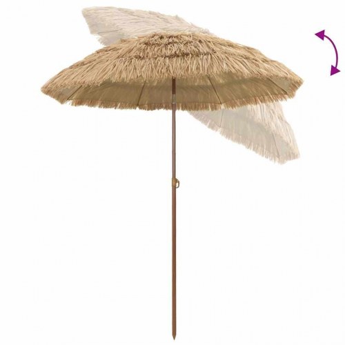 Strand Parasol Brun Ø 160 x 196 cm Stål