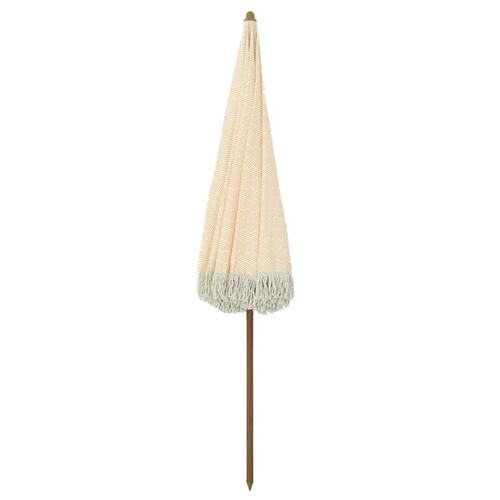 Parasol Gul og Hvid Ø 160 x 195 cm Stål