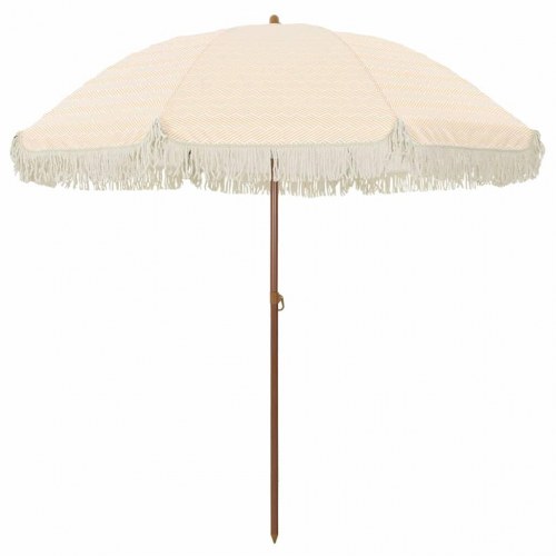 Parasol Gul og Hvid Ø 205 x 209 cm Stål
