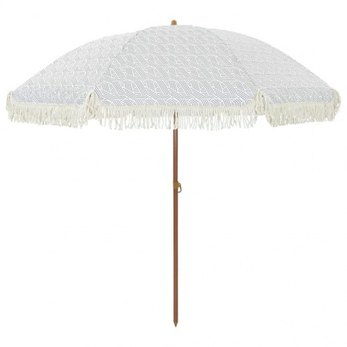 Parasol Grå og Hvid Ø 205 x 209 cm Stål