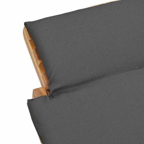 Solstol med pude Mørkegrå 188 x 55 x 59 cm Massivt teaktræ