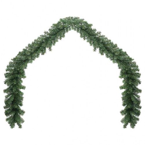 Julekrans/guirlande 2 stk - grøn PVC, 20 m