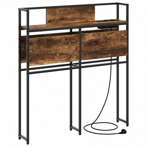 Opbevaringshovedgavl i røget eg - 75 x 15 x 98 cm