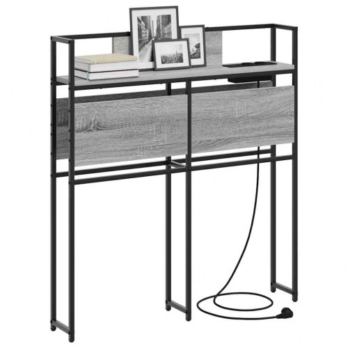 Opbevaringshovedgavl i grå sonoma-eg - 75 x 15 x 98 cm
