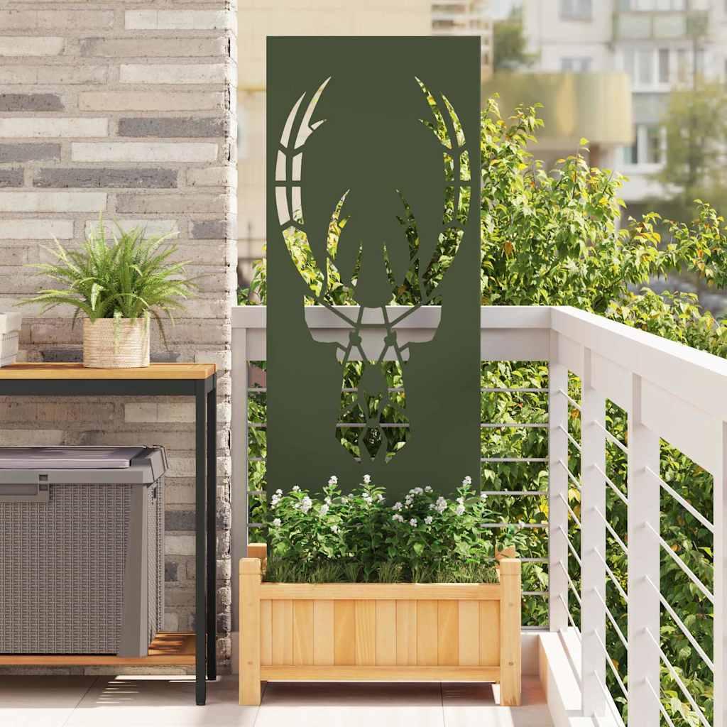 Have privatliv skærm Olivengrøn 50 x 140 cm Koldvalset stål