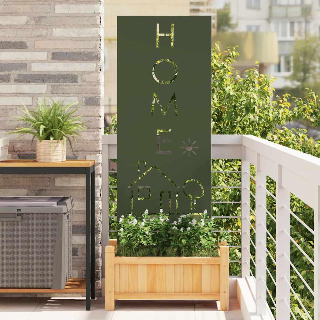 Have privatliv skærm Olivengrøn 50 x 140 cm Koldvalset stål