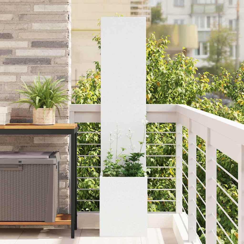 Have privatliv skærm Fretwork Hvid 32 x 140 cm Koldvalset stål