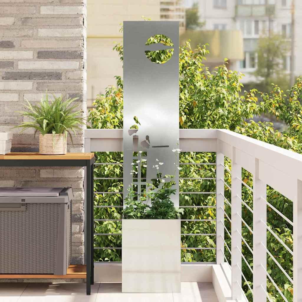 Have Privatliv Skærm Fretwork 32 X 140 Cm Koldvalset Stål - Galvaniseret stål / Solnedgang