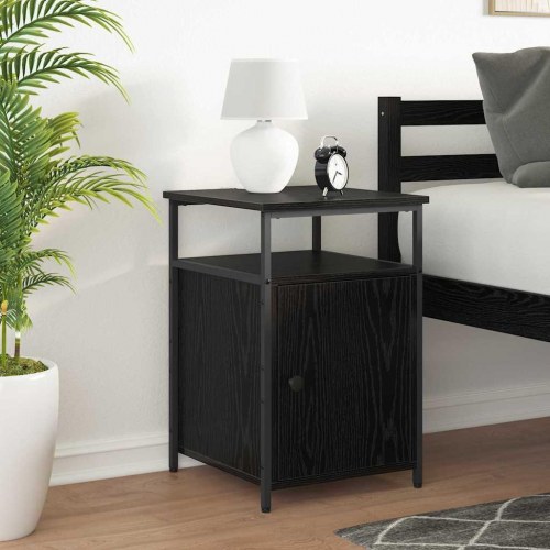 Sengeborde 2 stk. i sort eg - 40 x 42 x 60 cm