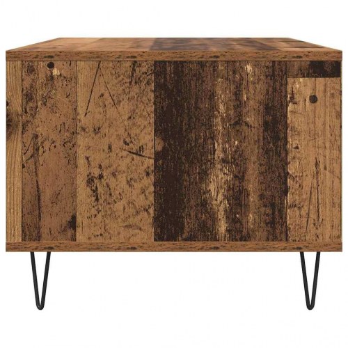 Sofabord i gammelt træ med hylde - 60 x 50 x 40 cm