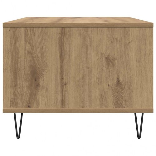 Sofabord i artisan eg med hylde - 60 x 50 x 40 cm