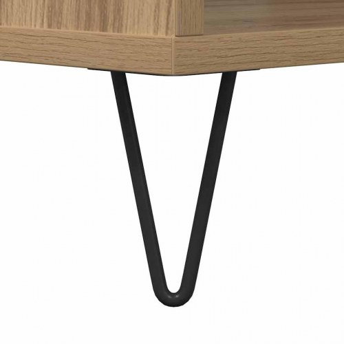 Sofabord i artisan eg med hylde - 60 x 50 x 40 cm