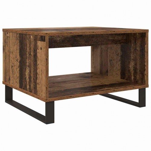 Sofabord med opbevaring - gammelt træ 60 x 50 x 40 cm
