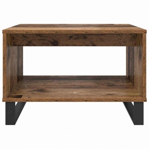Sofabord med opbevaring - gammelt træ 60 x 50 x 40 cm