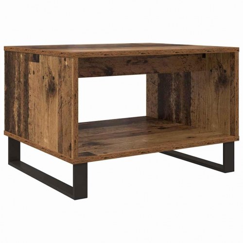Sofabord med opbevaring - gammelt træ 60 x 50 x 40 cm
