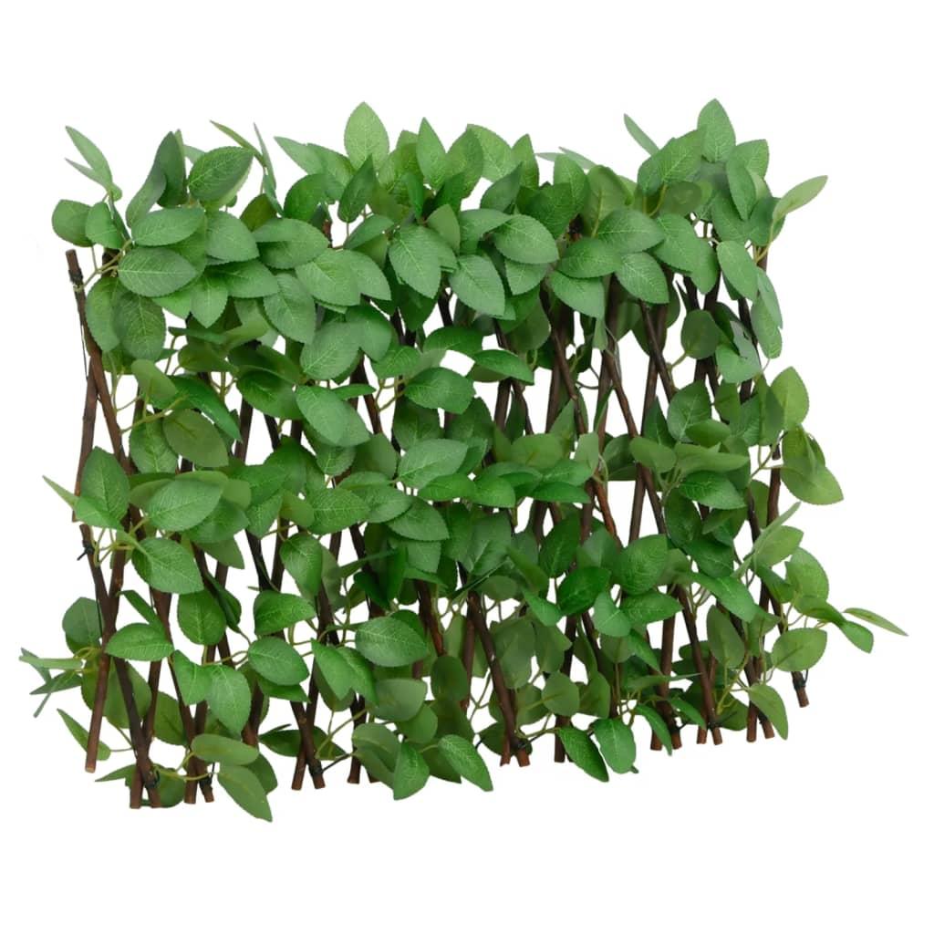 Espalier med kunstig vedbend 180x30 cm udvidelig grøn