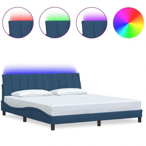Sengeramme Hanko 180 x 200 cm uden madras med LED - blå