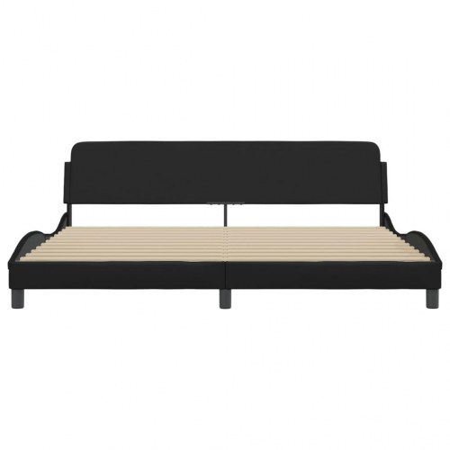 Sengeramme Dover 200 x 200 cm i kunstlæder - sort