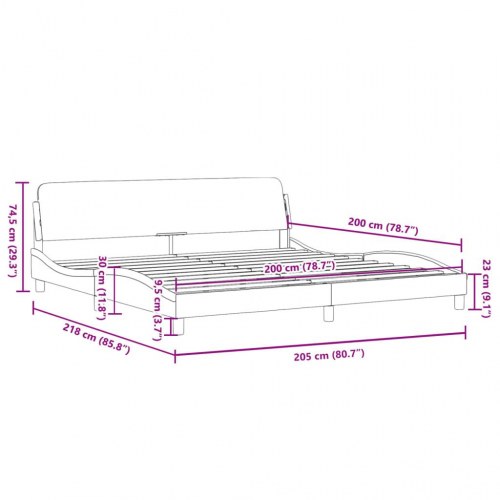 Sengeramme Dover 200 x 200 cm i kunstlæder - sort