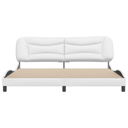 Sengeramme Hvar 200 x 200 cm i kunstlæder uden madras - hvid
