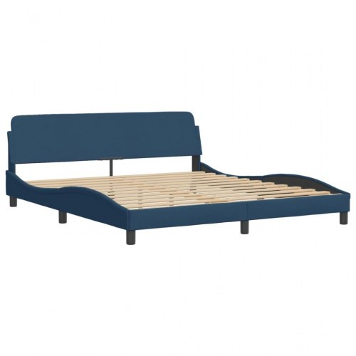 Seng med madras Hvar 180×200 cm - stof, blå