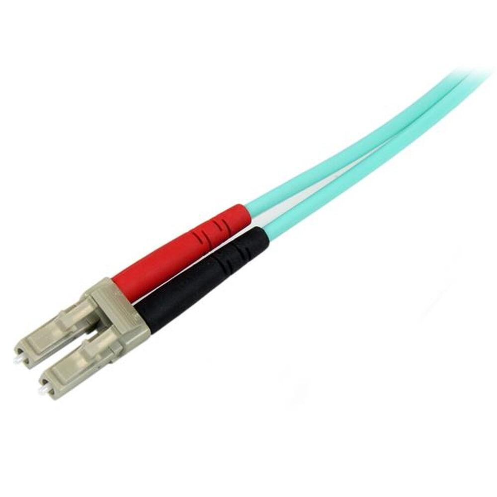StarTech.com 1m LC Fiber Optic Cable - 10 Gb Aqua - MM Duplex 50/125 - LSZH - patch cable - 1 m - aqua - Blå - 1 meter