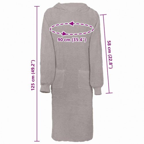 Tæppe-hoodie KINN grå XL
