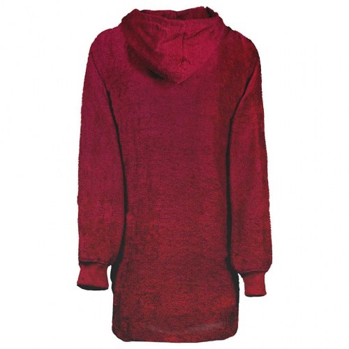 Tæppe-hoodie KINN - rød, L