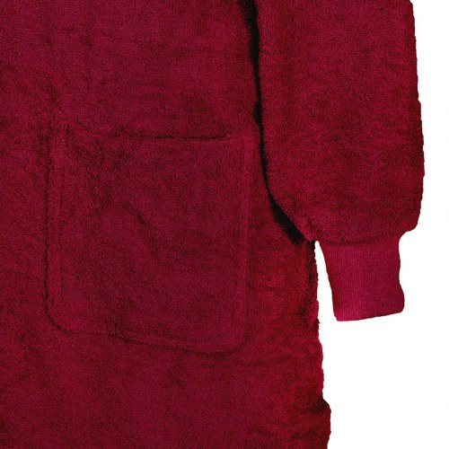 Tæppe-hoodie KINN XL - rød bomuld