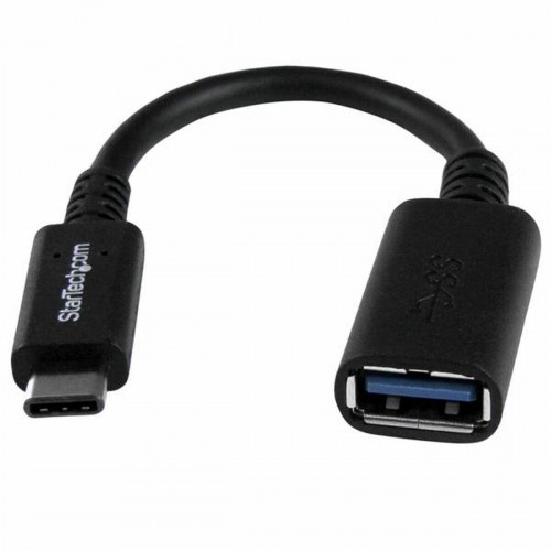 USB-C adapterkabel Startech - USB-A hun til USB-C han, 15 cm, sort