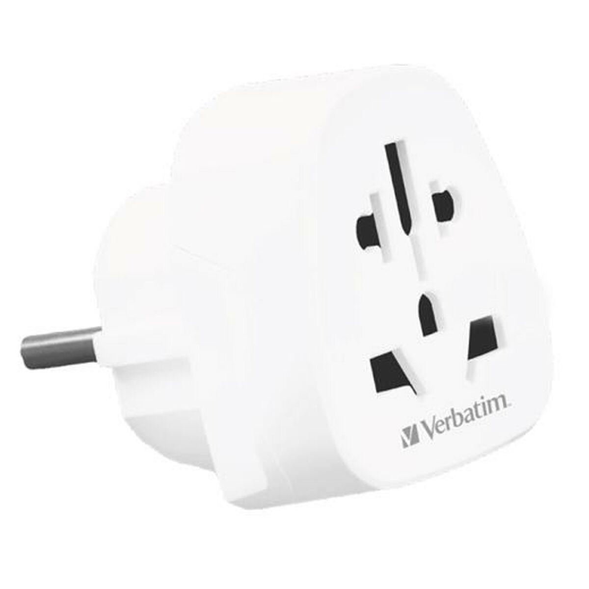 Verbatim rejseadapter/laptop-oplader - EU stik, hvid