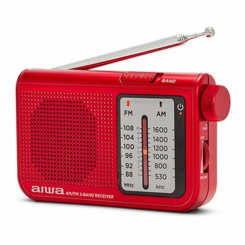 Aiwa transistorradio AM/FM - rød