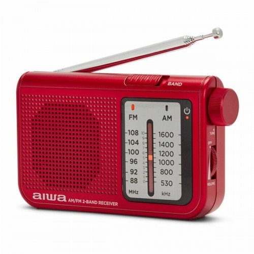 Aiwa transistorradio AM/FM - rød