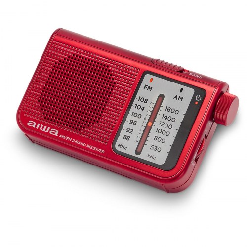 Aiwa transistorradio AM/FM - rød