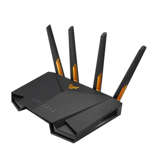 Asus TUF Gaming AX3000 V2 router - Wi‑Fi 6, USB 3.2, RJ45 (sort/orange)