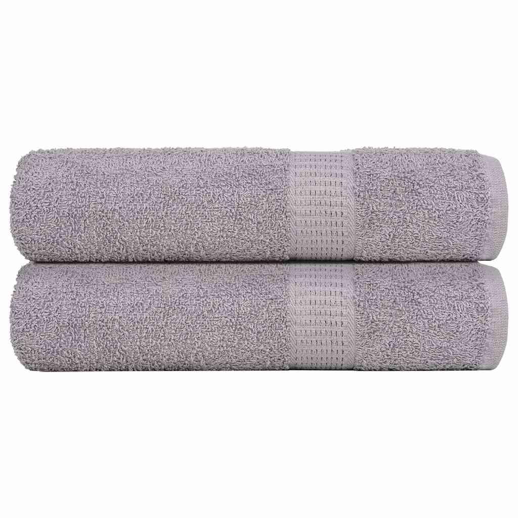 Håndklæder 2 stk. 70x140 cm 360 g/m2 100 % bomuld grå