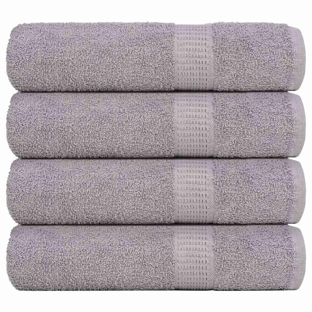 Håndklæder 4 stk. 50x100 cm 360 g/m2 100 % bomuld grå