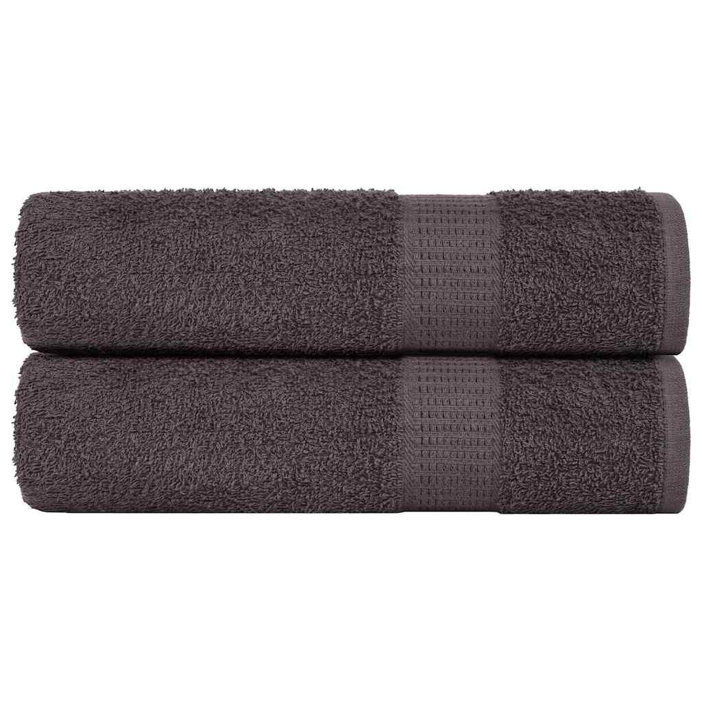 Håndklæder 2 stk. 70x140 cm 360 g/m² 100 % bomuld antracitgrå