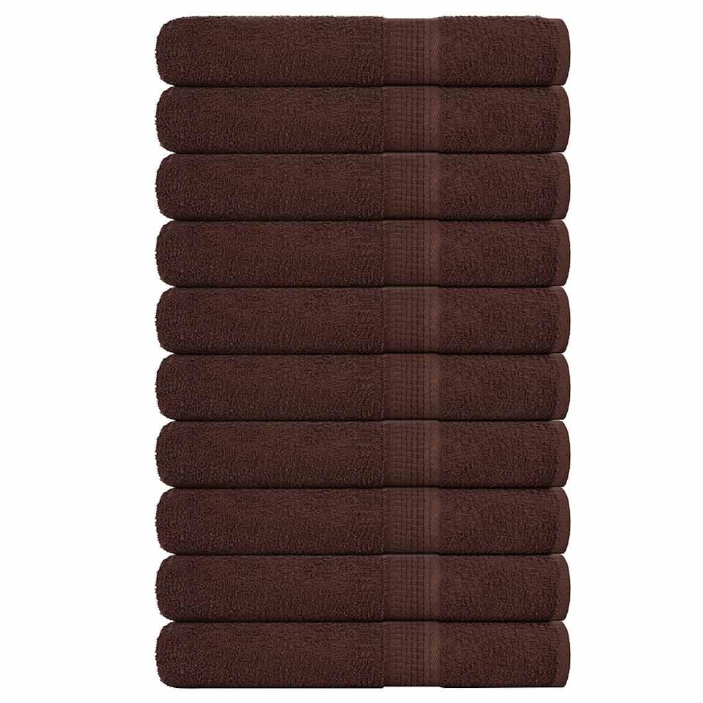 Saunahåndklæder 10 stk. 80x200 cm 360g/m2 100 % bomuld brun
