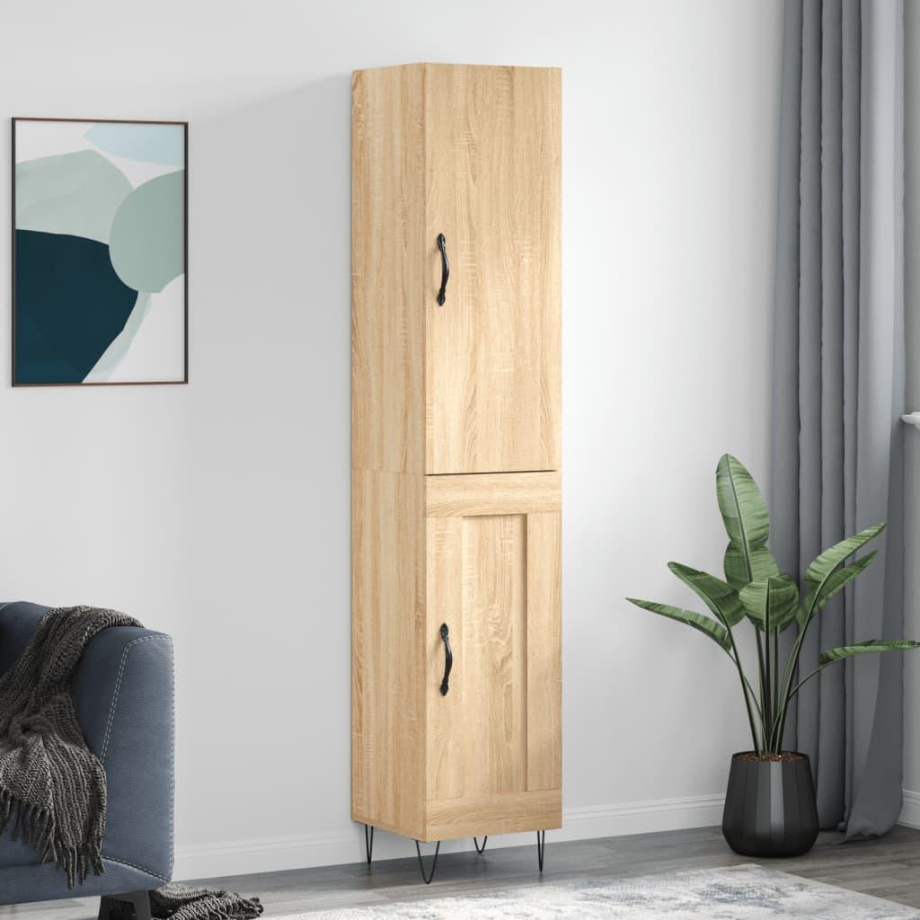 Skab 34,5x34x180 cm konstrueret træ sonoma-eg