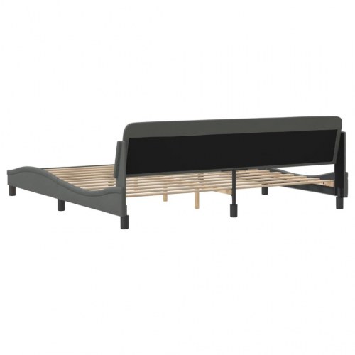 Sengeramme Dover 200 x 200 cm stof - mørkegrå