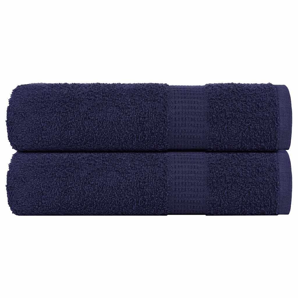 Håndklæder 2 stk. 50x100 cm 360 g/m2 100 % bomuld marineblå