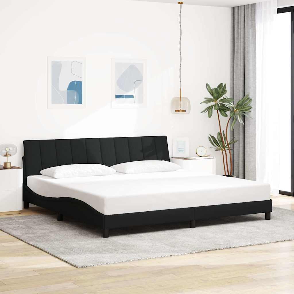 Sengeramme uden madras Hanko 200x200 cm stof sort