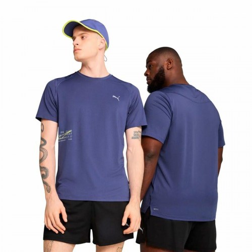 Puma Run Graphic kortærmet løbe-T-shirt til mænd - Blå (XL)
