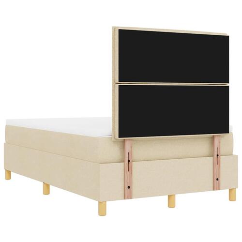 Box spring seng med madras Creme 120 x 200 cm Stof