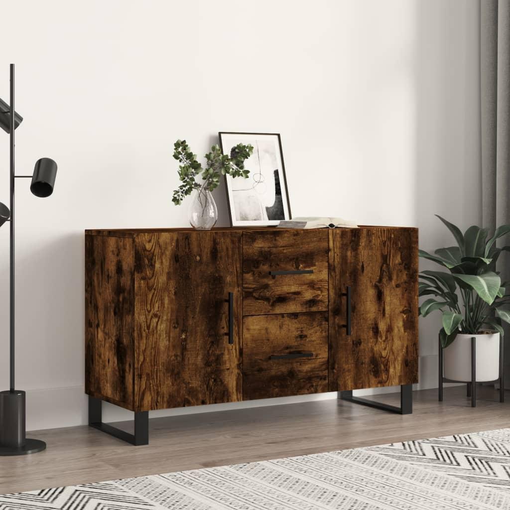 Skænk 100x36x60 cm konstrueret træ røget egetræsfarve
